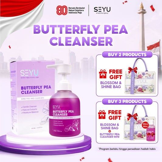 (FULL SIZE 320ml) SEYU Butterfly Pea Facial Cleanser