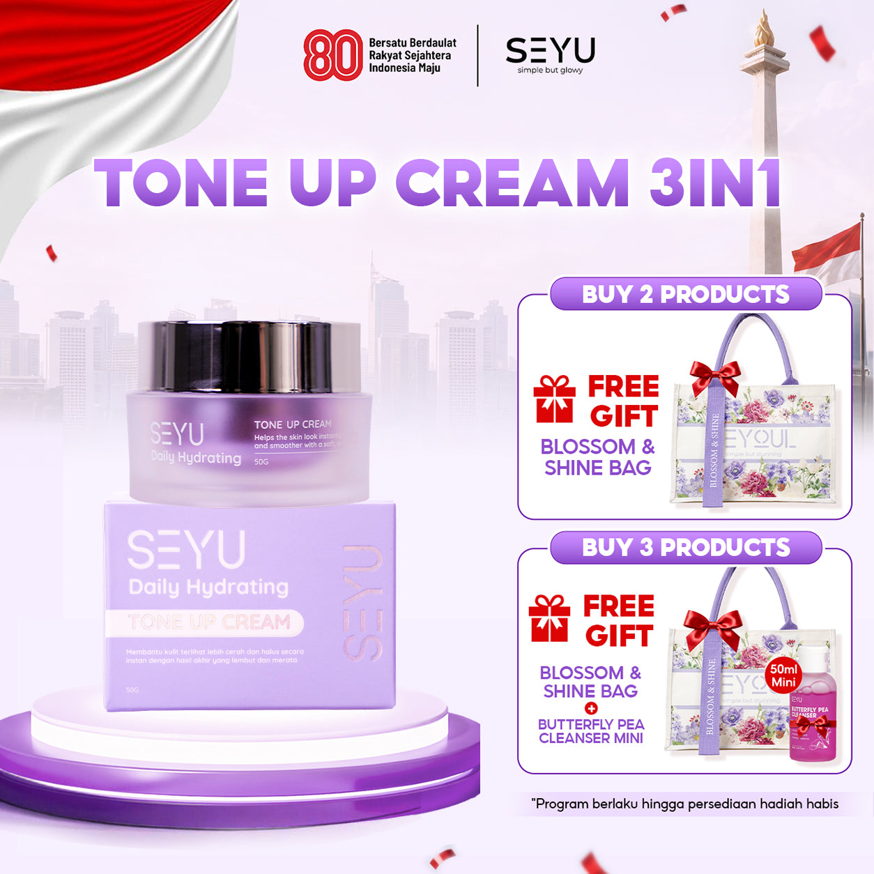 SEYU Tone Up Cream Daily Hydrating SPF30 PA+++ 4in1