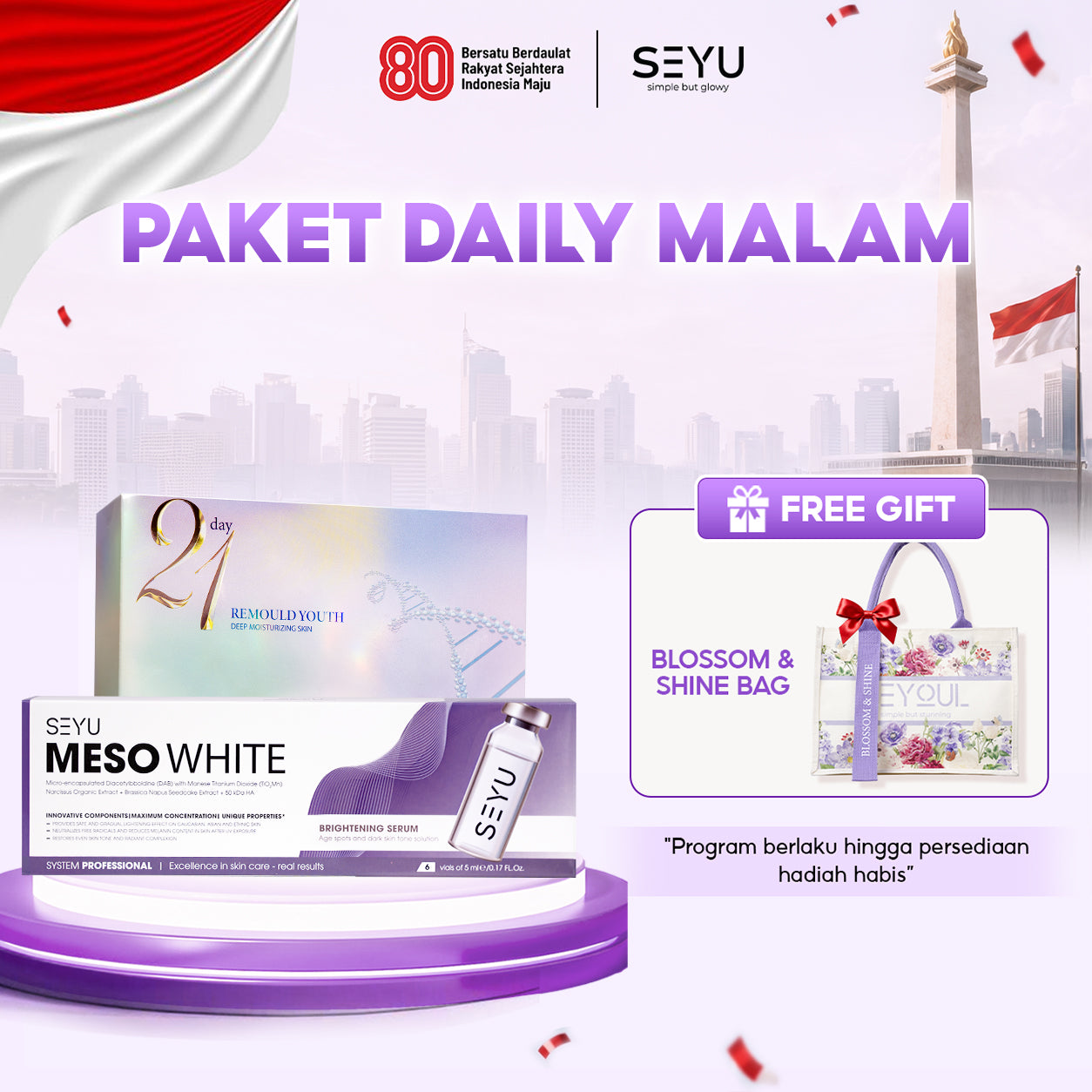 Paket Skincare Malam Hari Seyoul |  ESSENCE 21 HARI & MESO WHITE
