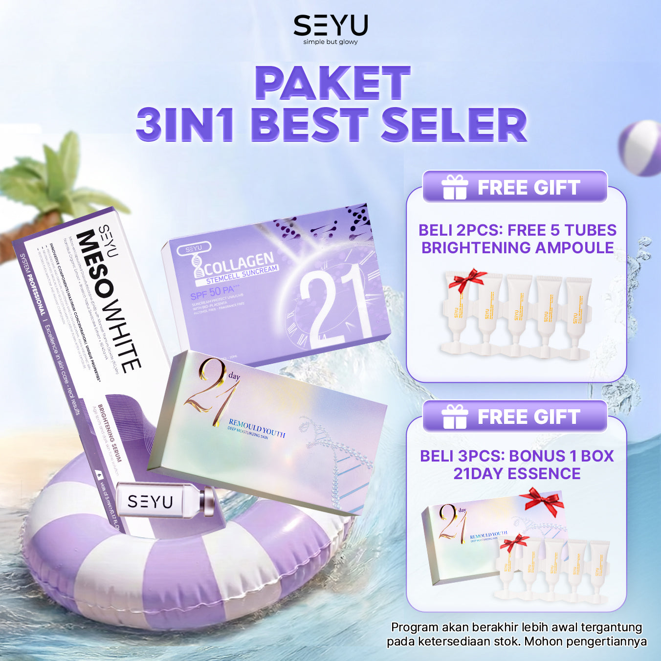 Paket 3in1 Perawatan Kulit Sehari-Hari