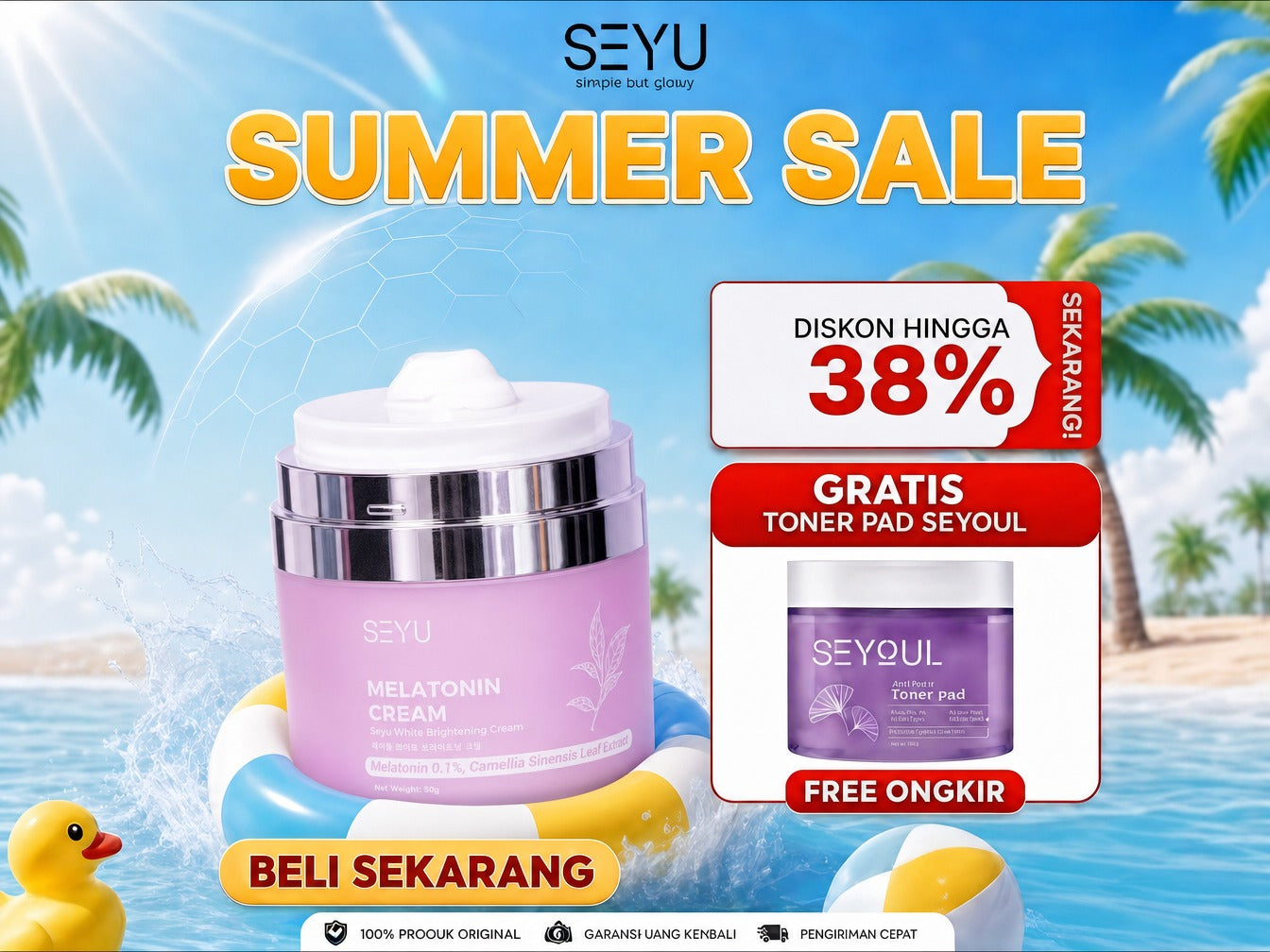 SEYU Melatonin Night Cream Time Renew Niacinamide
