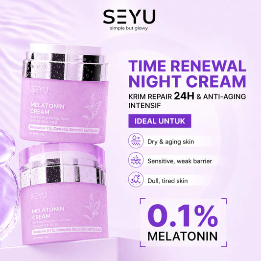 SEYU Melatonin Night Cream Time Renew Niacinamide
