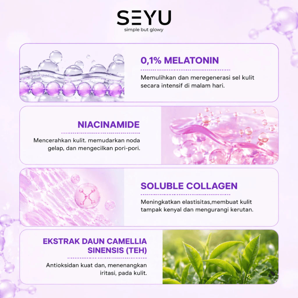 SEYU Melatonin Night Cream Time Renew Niacinamide