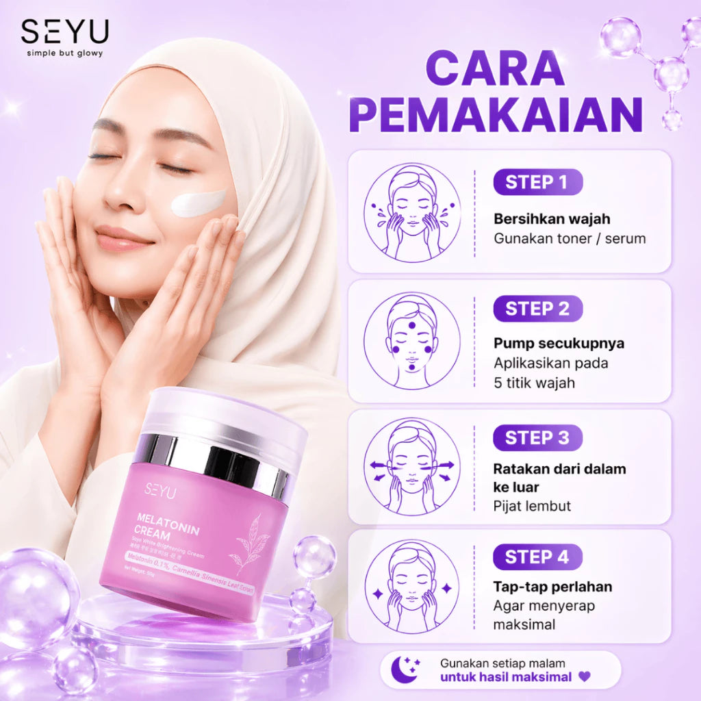 SEYU Melatonin Night Cream Time Renew Niacinamide